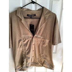 NWT- MENS RUSTIC SOULS BUTTON DOWN SIZE MEDIUM BROWN